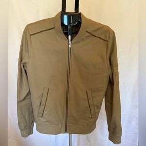 The Kooples Sport Bomber Jacket Tan Zip Front Lightweight Men’s Small unisex
